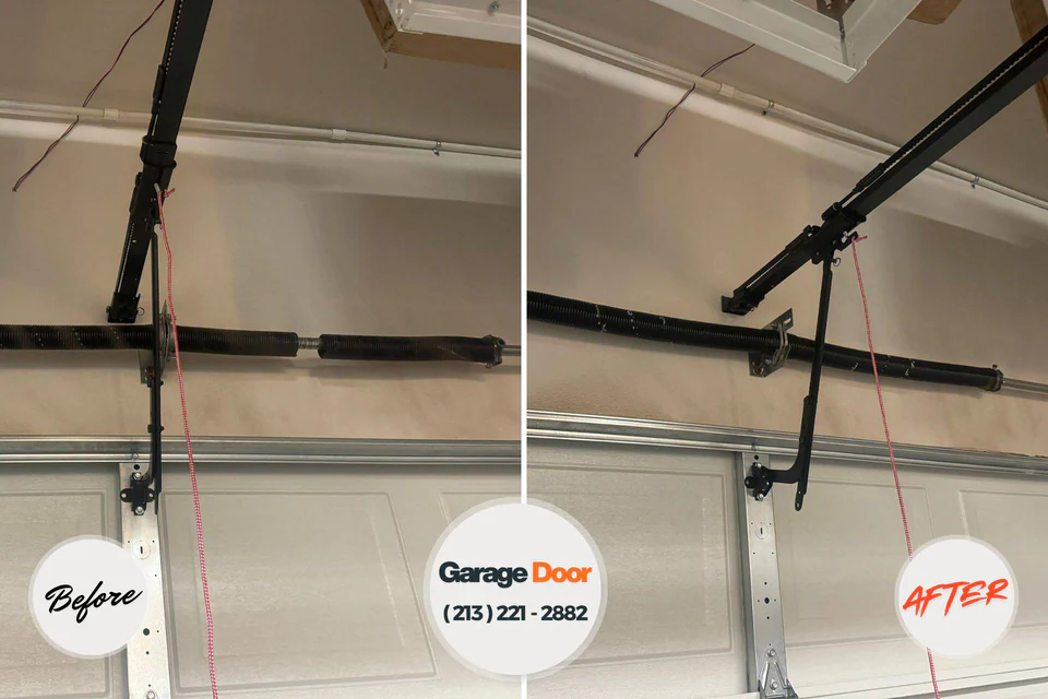 Before and after: garage door repair Crystal Lake, FL